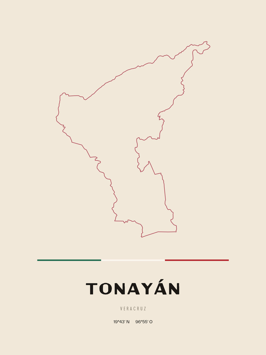 Framed poster of Tonayán, Veracruz.