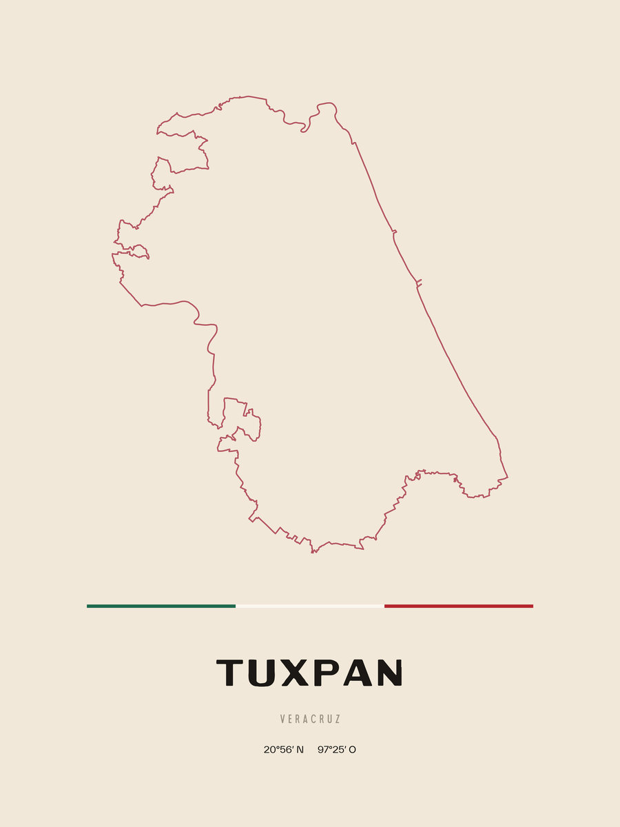 Framed poster of Tuxpan, Veracruz.