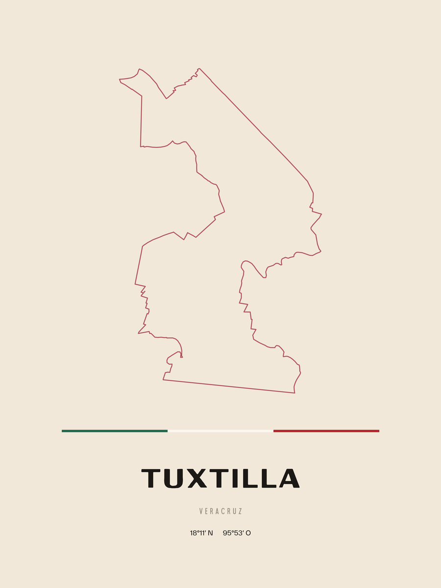 Framed poster of Tuxtilla, Veracruz.
