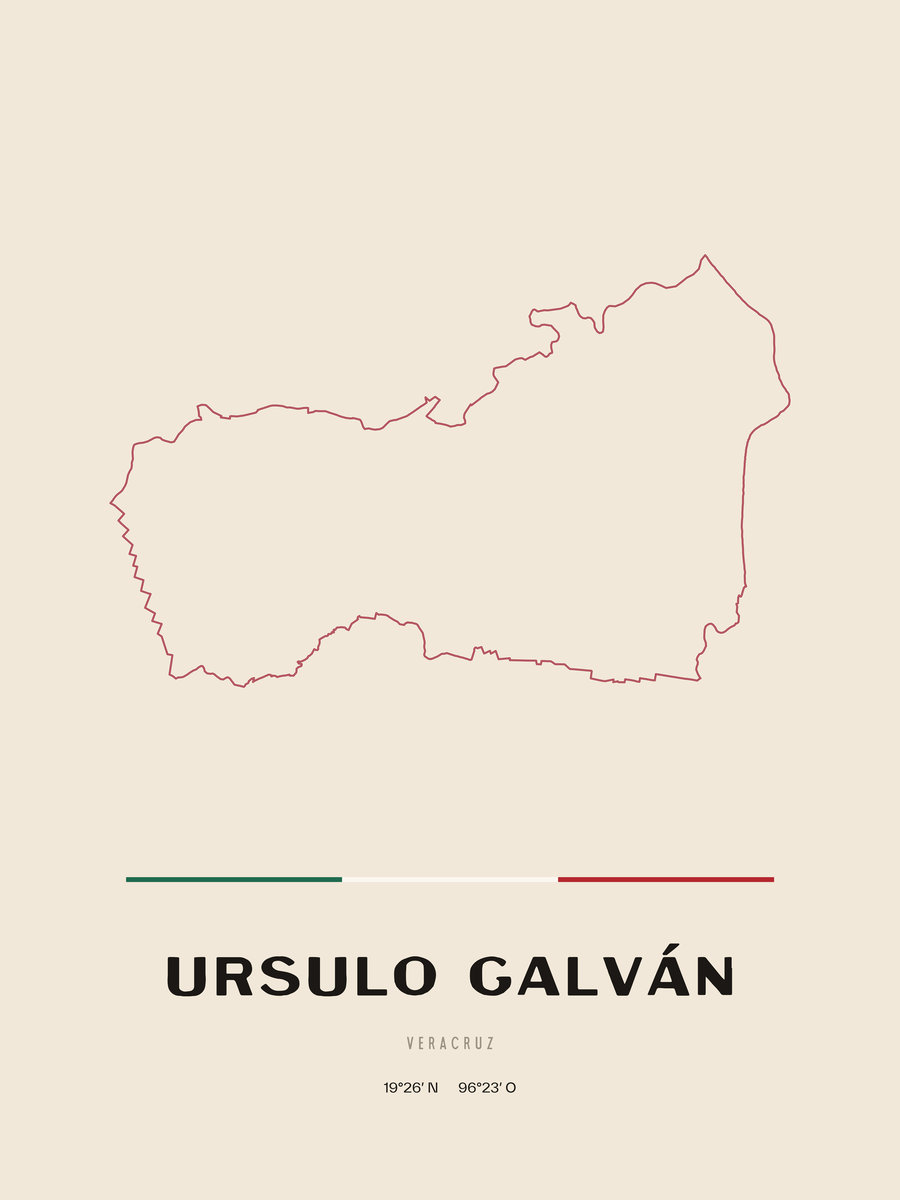Framed poster of Ursulo Galván, Veracruz.