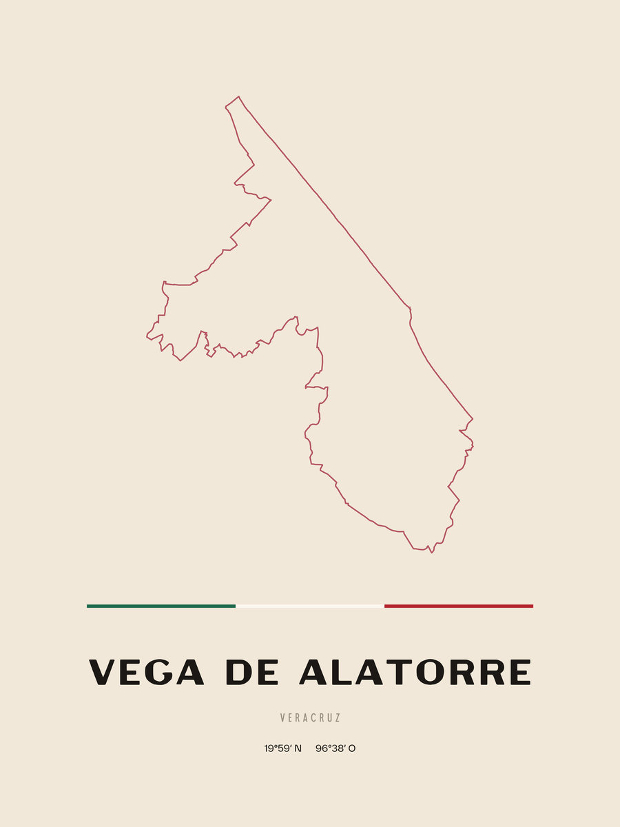 Framed poster of Vega de Alatorre, Veracruz.
