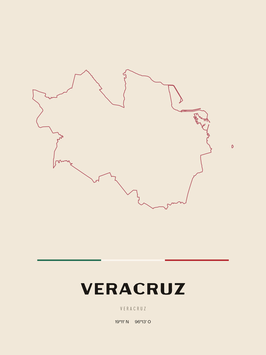 Framed poster of Veracruz, Veracruz.