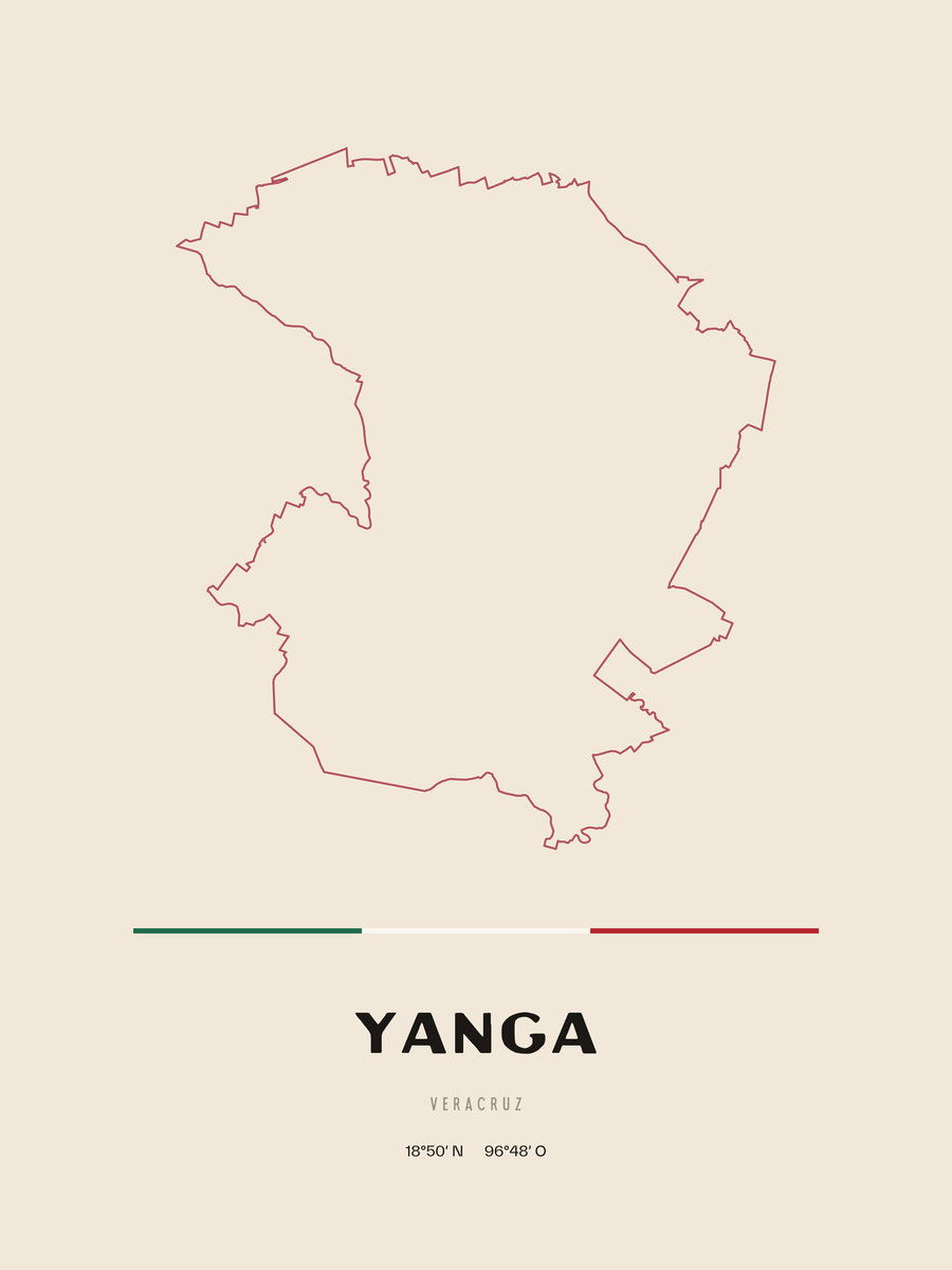Framed poster of Yanga, Veracruz.