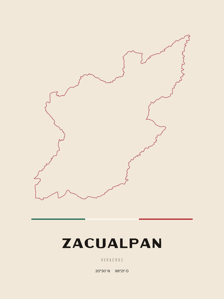 Framed poster of Zacualpan, Veracruz.