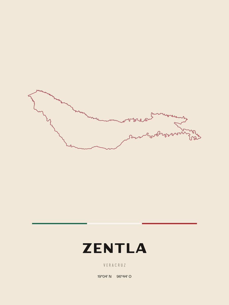 Framed poster of Zentla, Veracruz.