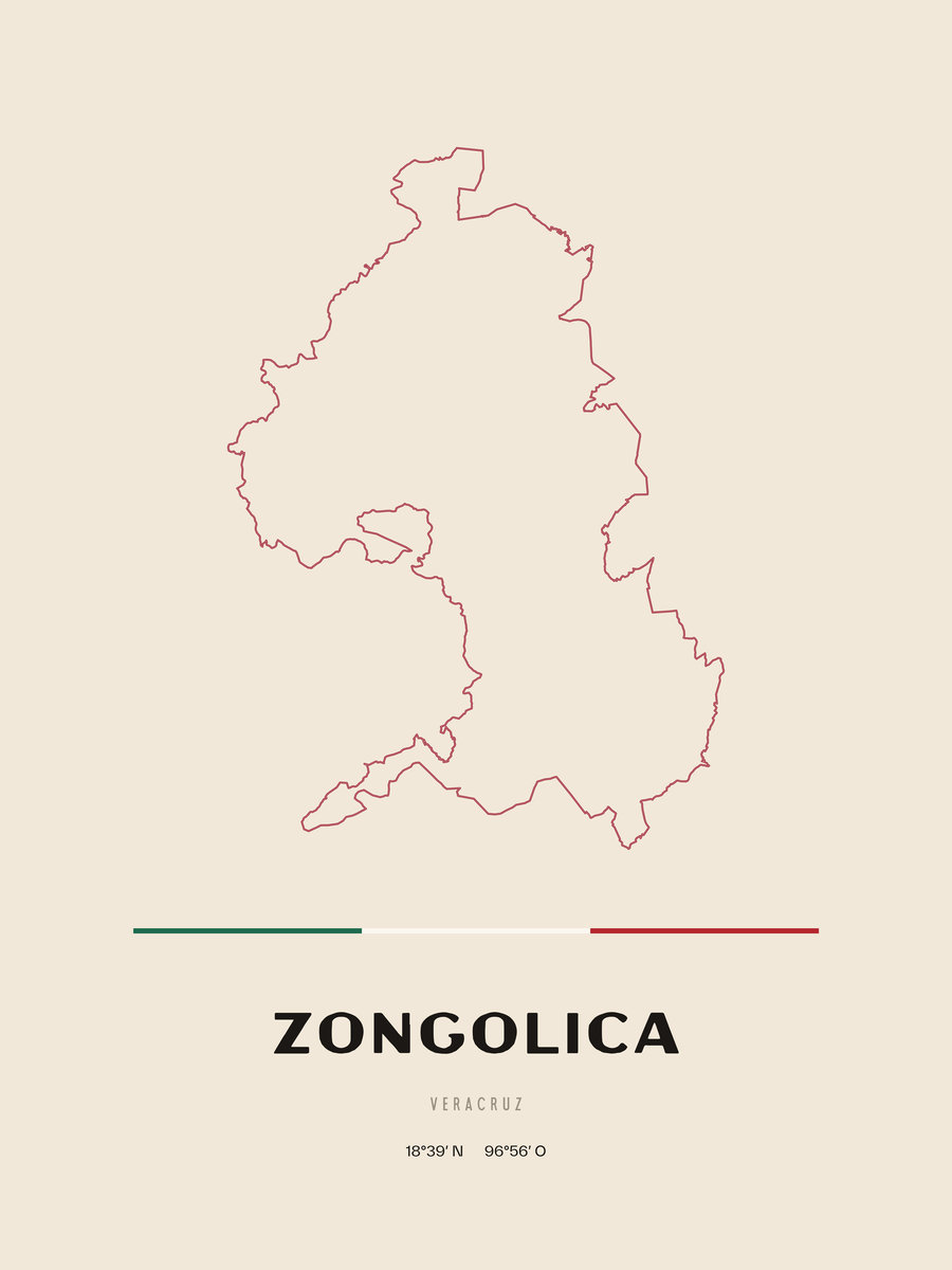 Framed poster of Zongolica, Veracruz.
