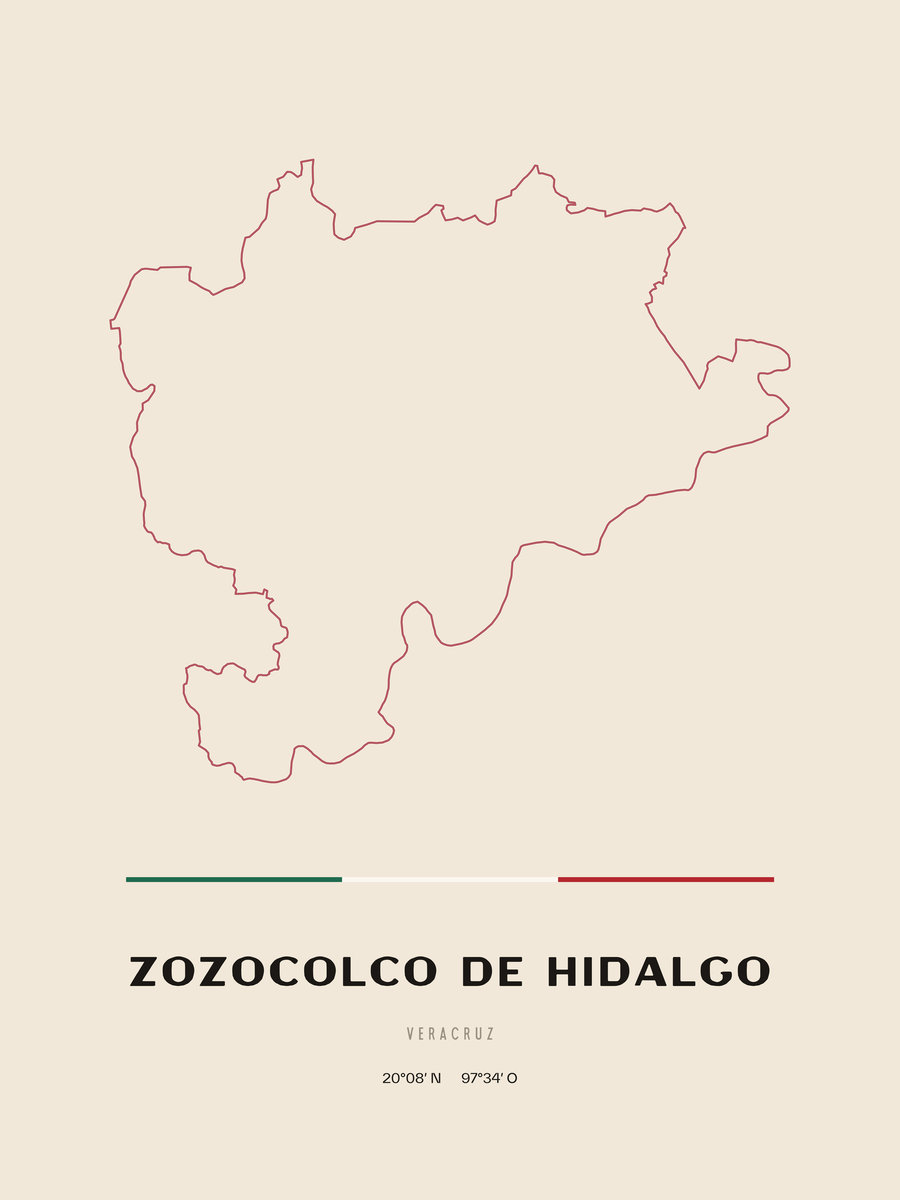 Framed poster of Zozocolco de Hidalgo, Veracruz.