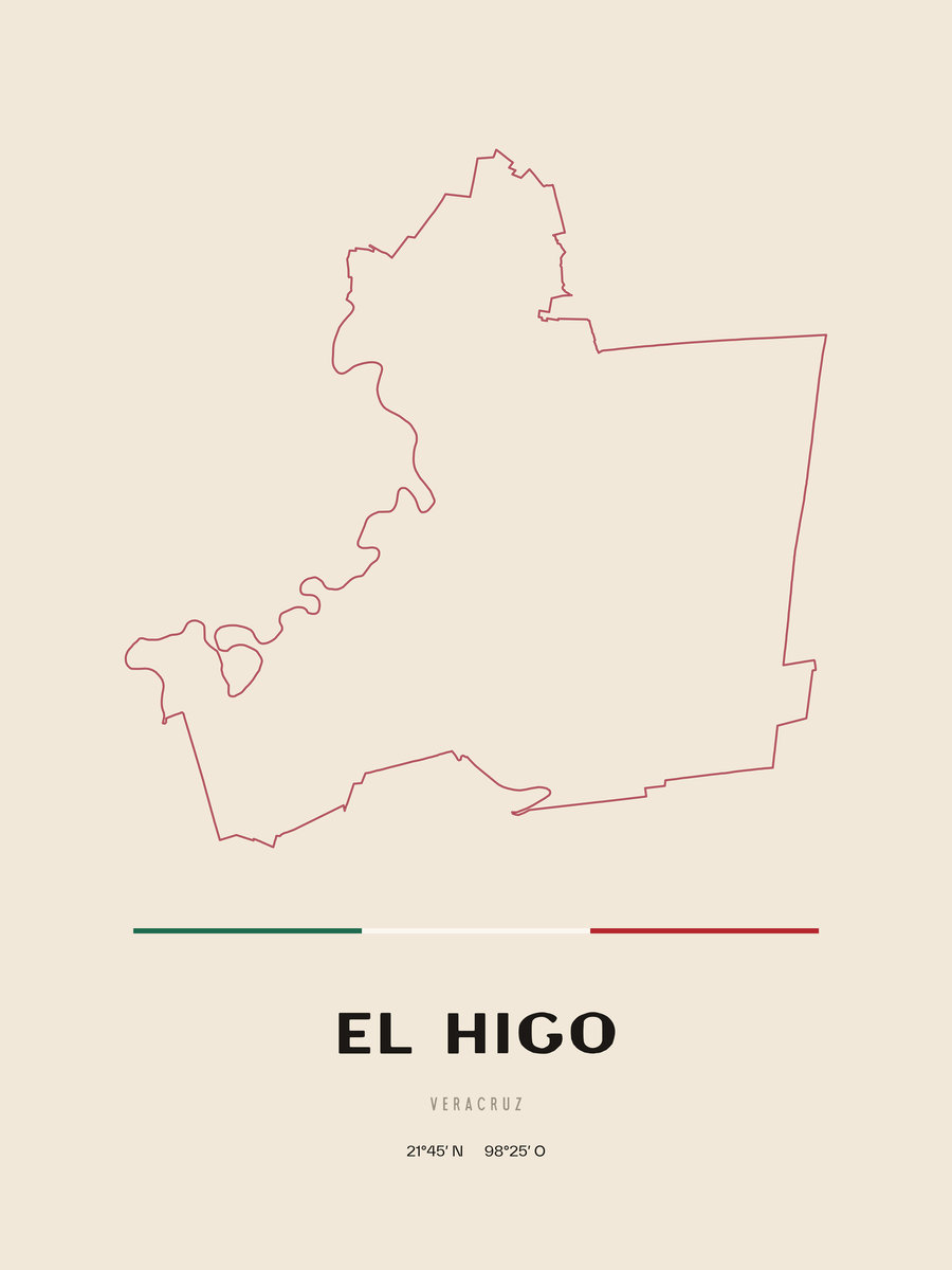 Framed poster of El Higo, Veracruz.