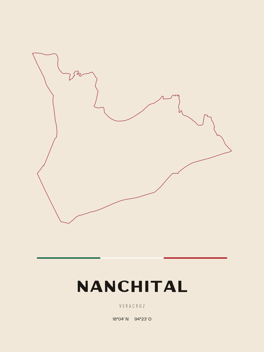 Framed poster of Nanchital, Veracruz.