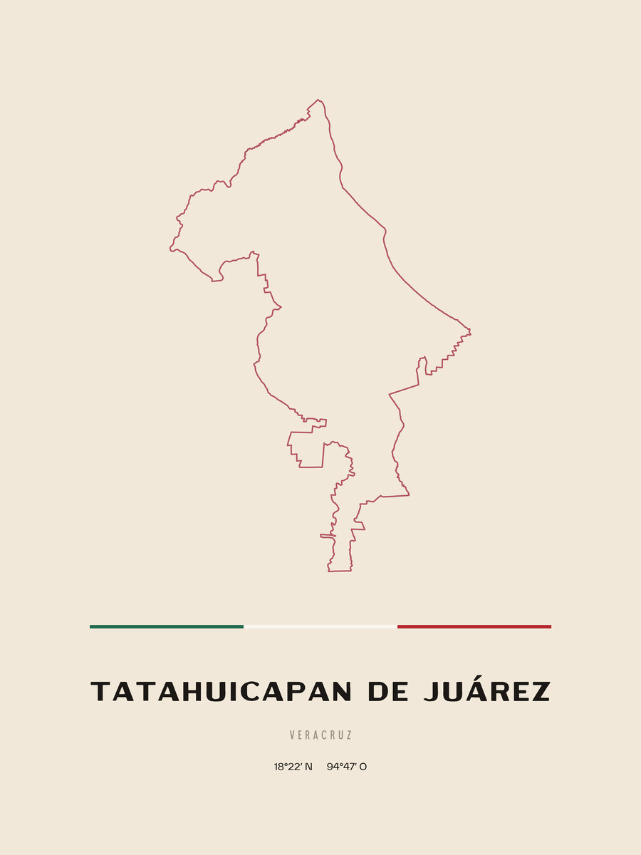 Framed poster of Tatahuicapan de Juárez, Veracruz.