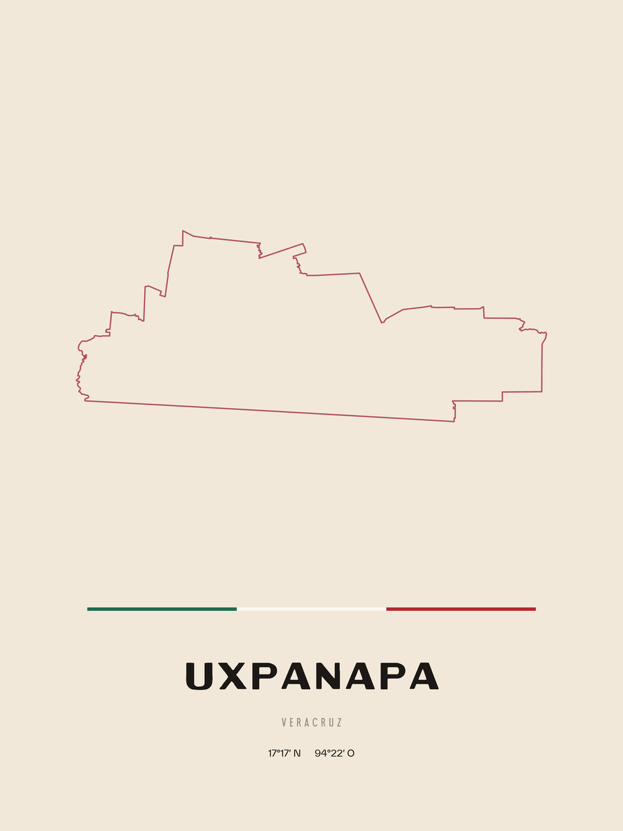 Framed poster of Uxpanapa, Veracruz.