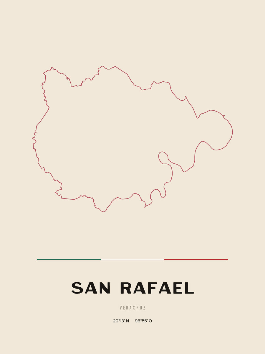 Framed poster of San Rafael, Veracruz.