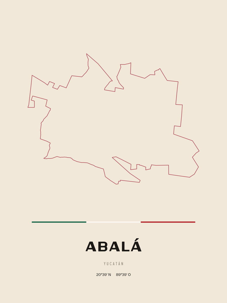Framed poster of Abalá, Yucatán.