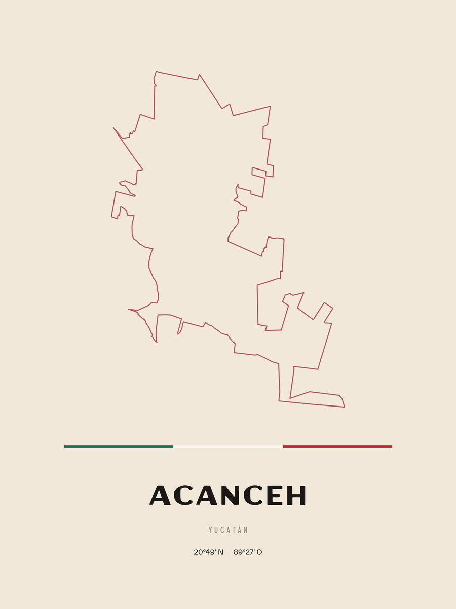 Framed poster of Acanceh, Yucatán.