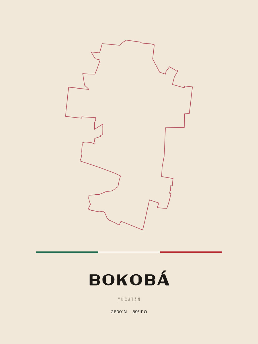 Framed poster of Bokobá, Yucatán.