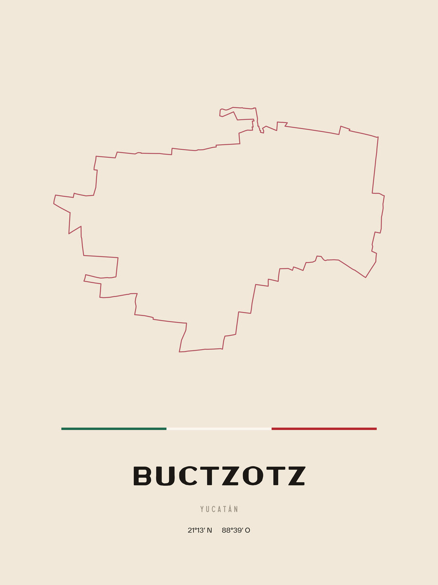 Framed poster of Buctzotz, Yucatán.