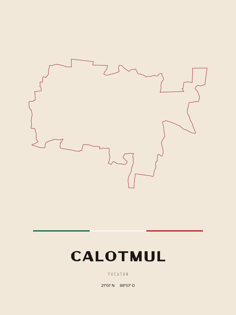 Framed poster of Calotmul, Yucatán.
