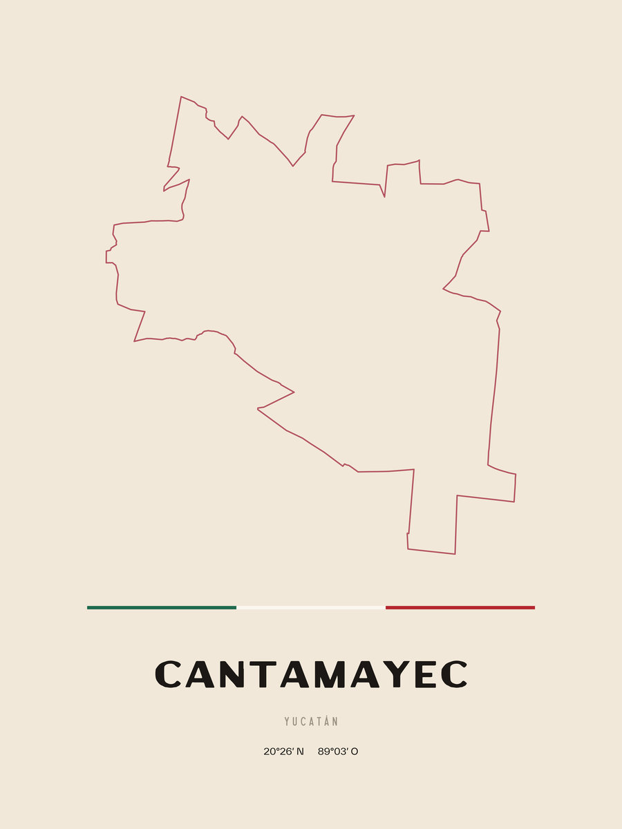 Framed poster of Cantamayec, Yucatán.