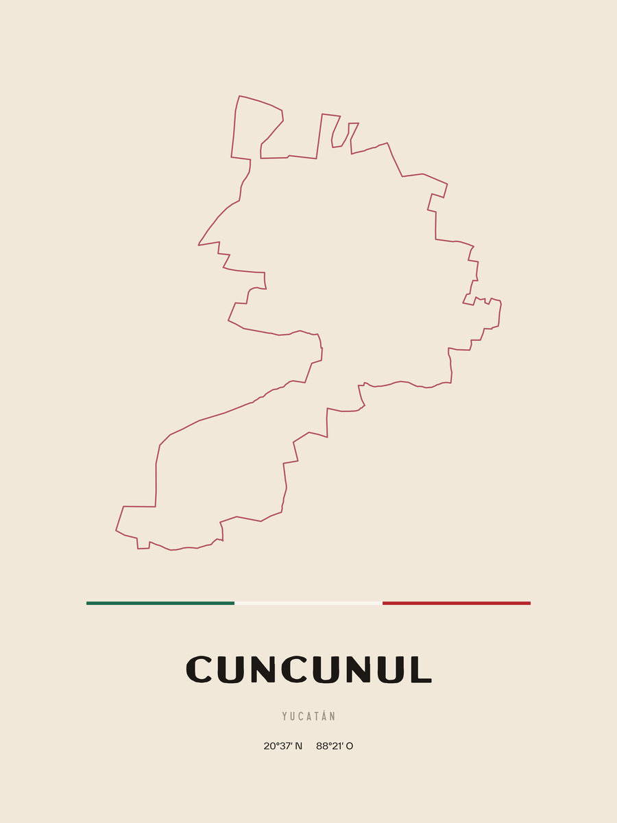 Framed poster of Cuncunul, Yucatán.