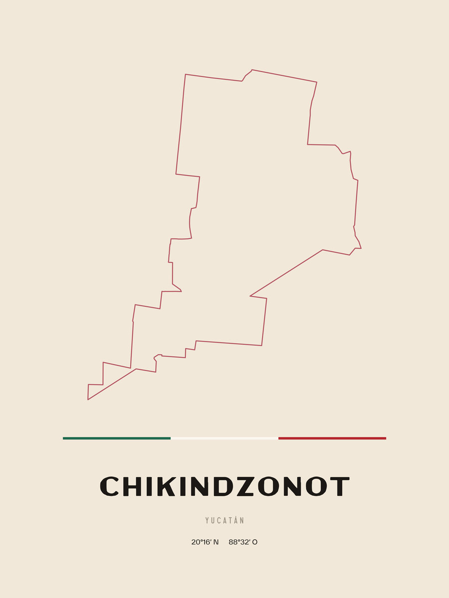 Framed poster of Chikindzonot, Yucatán.