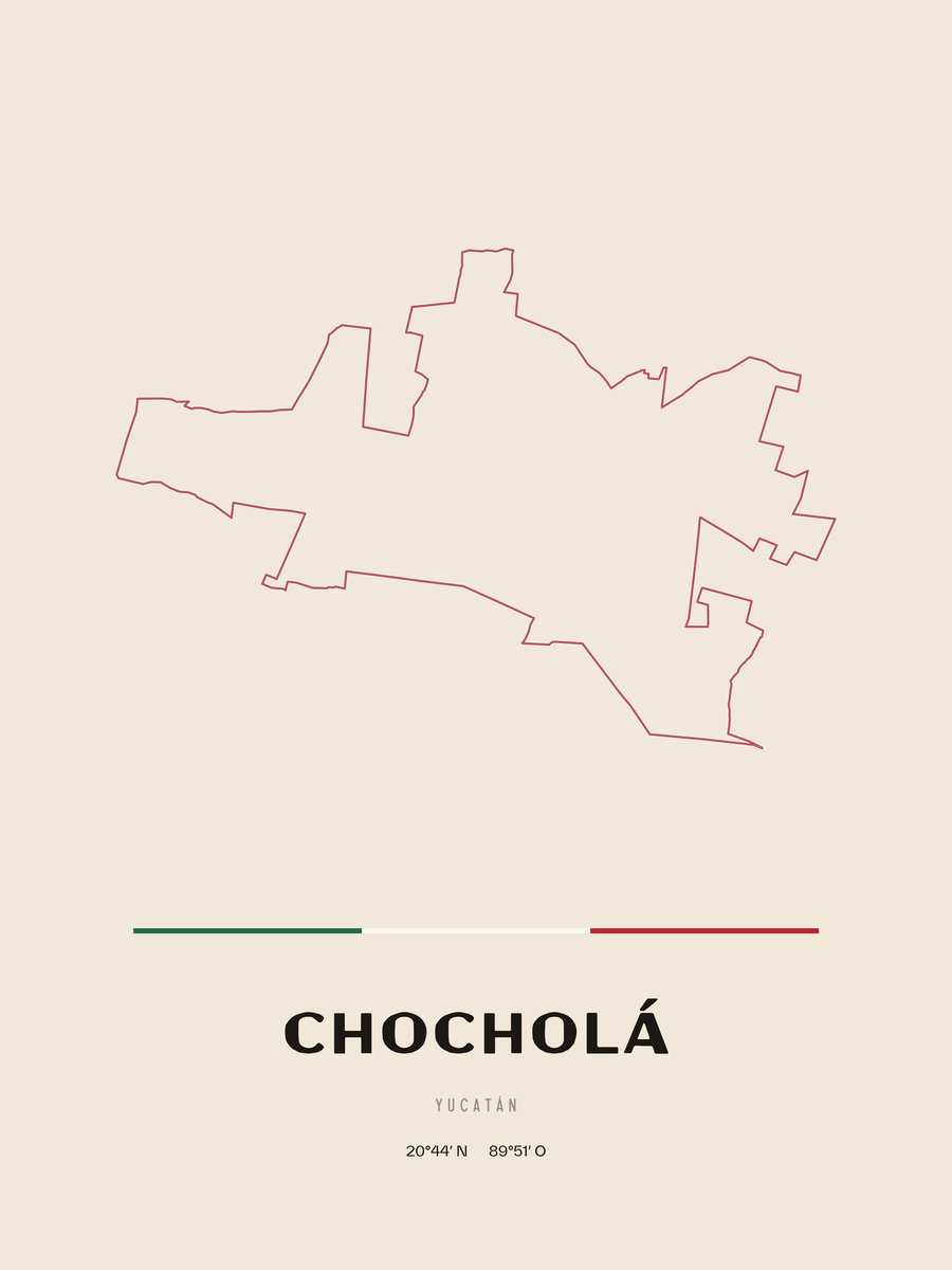 Framed poster of Chocholá, Yucatán.
