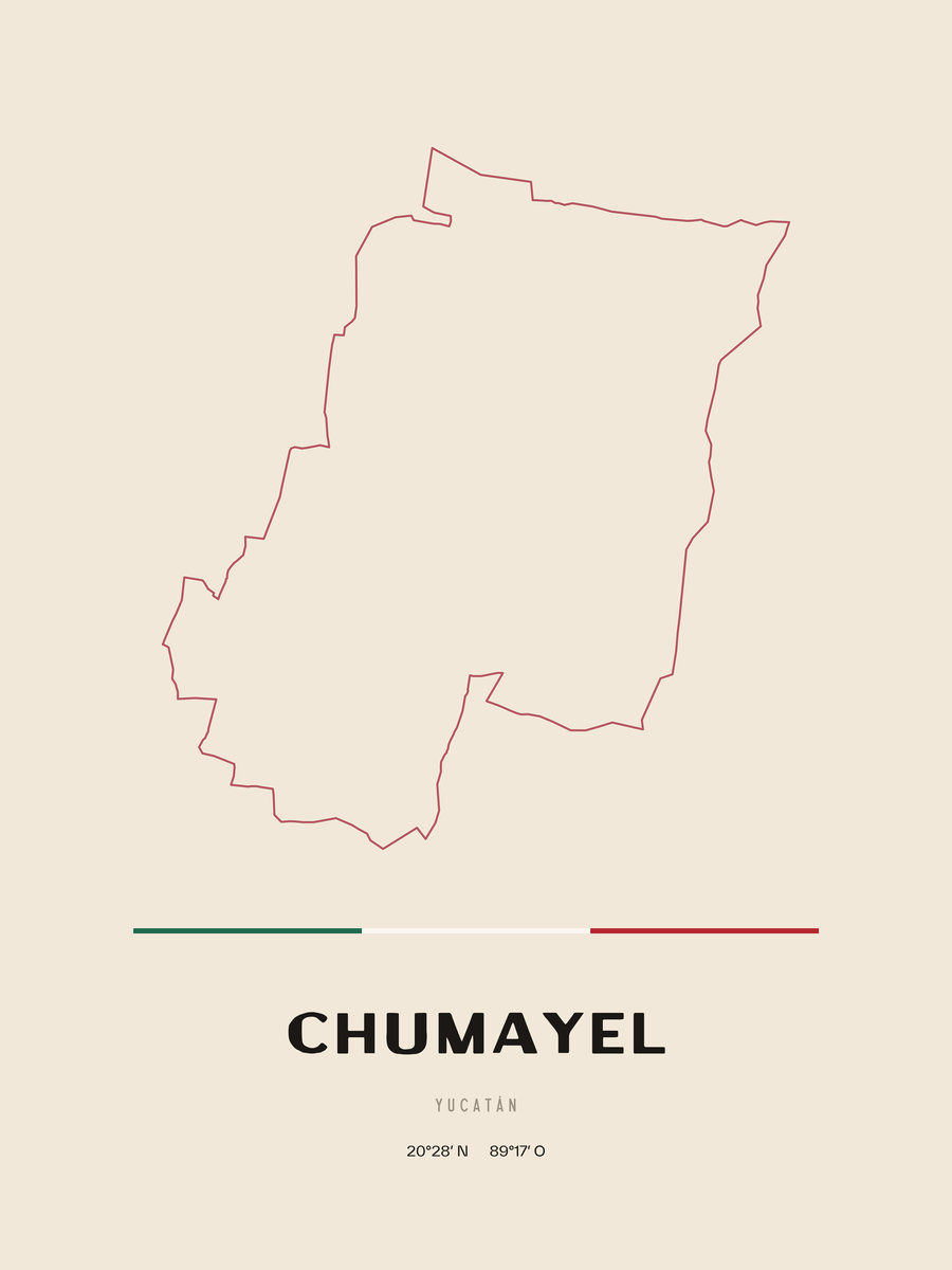 Framed poster of Chumayel, Yucatán.