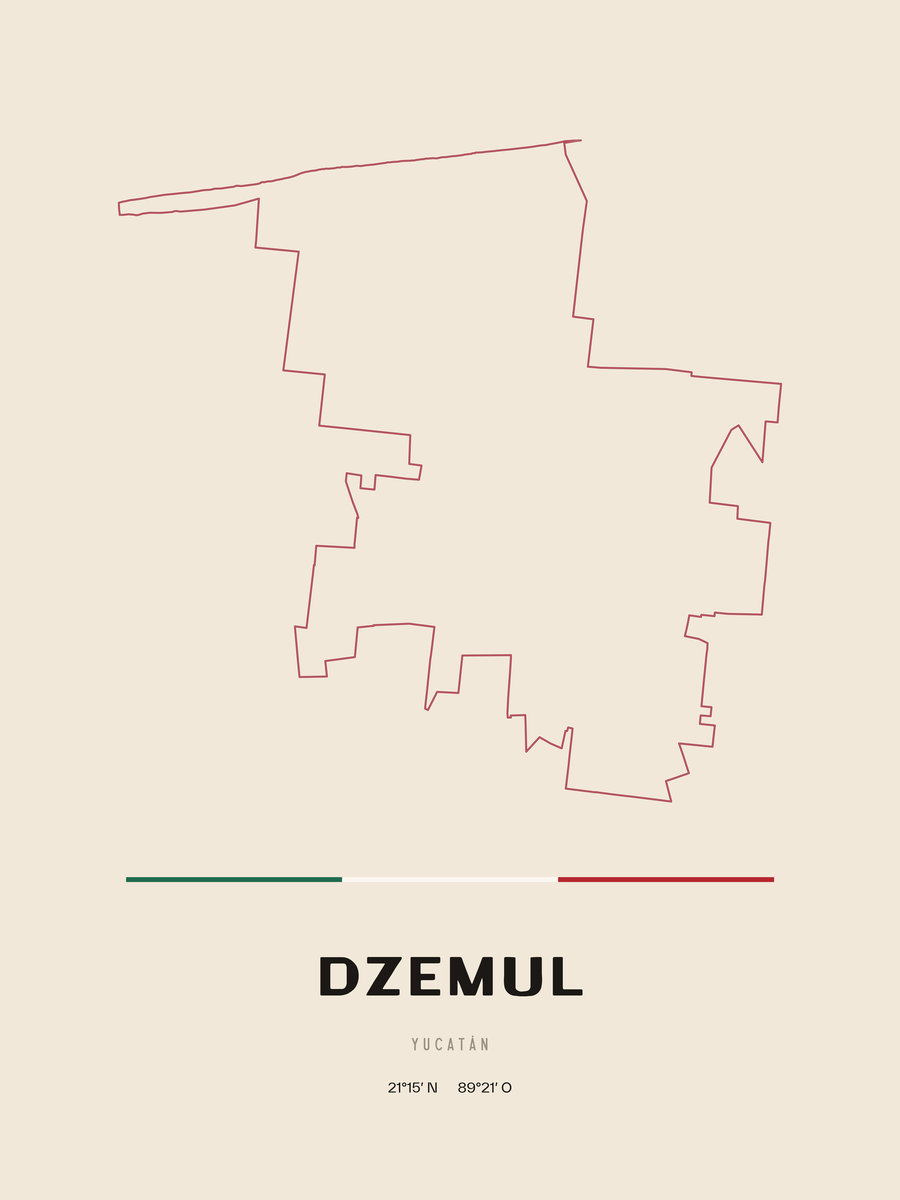 Framed poster of Dzemul, Yucatán.
