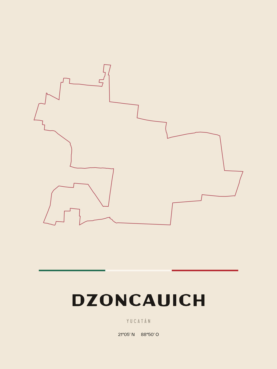Framed poster of Dzoncauich, Yucatán.