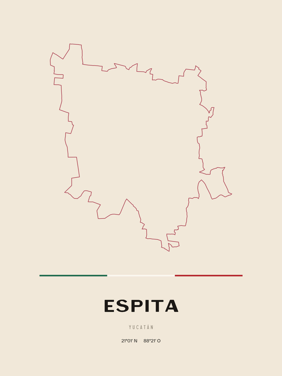 Framed poster of Espita, Yucatán.