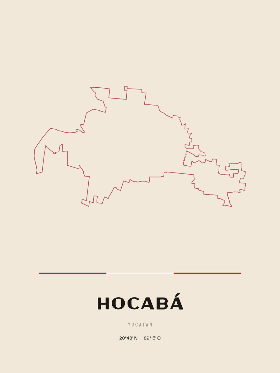 Framed poster of Hocabá, Yucatán.