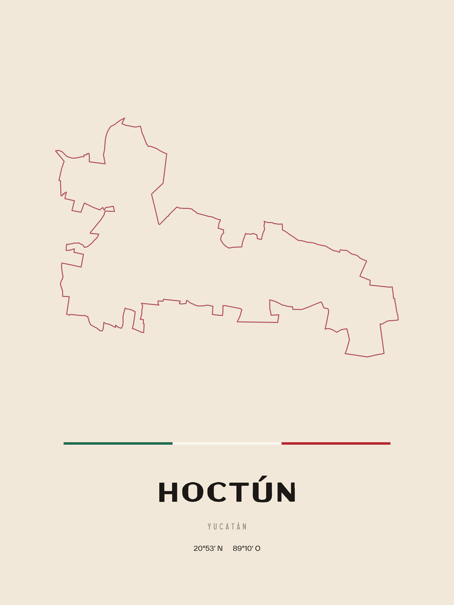 Framed poster of Hoctún, Yucatán.
