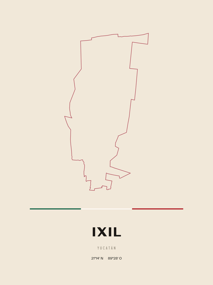 Framed poster of Ixil, Yucatán.