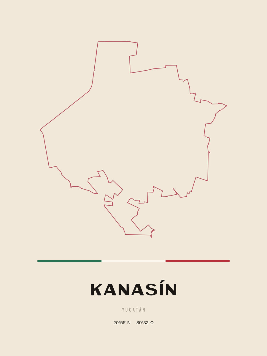Framed poster of Kanasín, Yucatán.