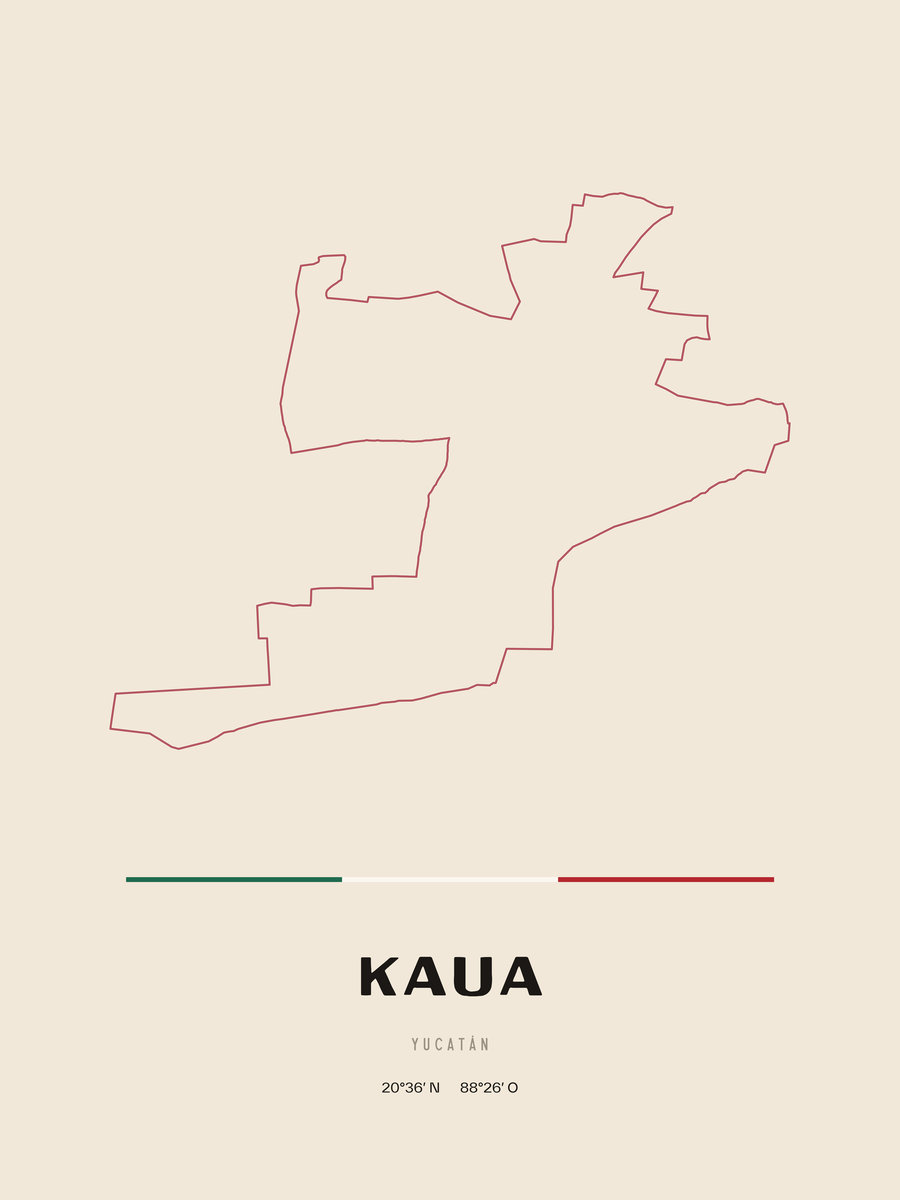 Framed poster of Kaua, Yucatán.