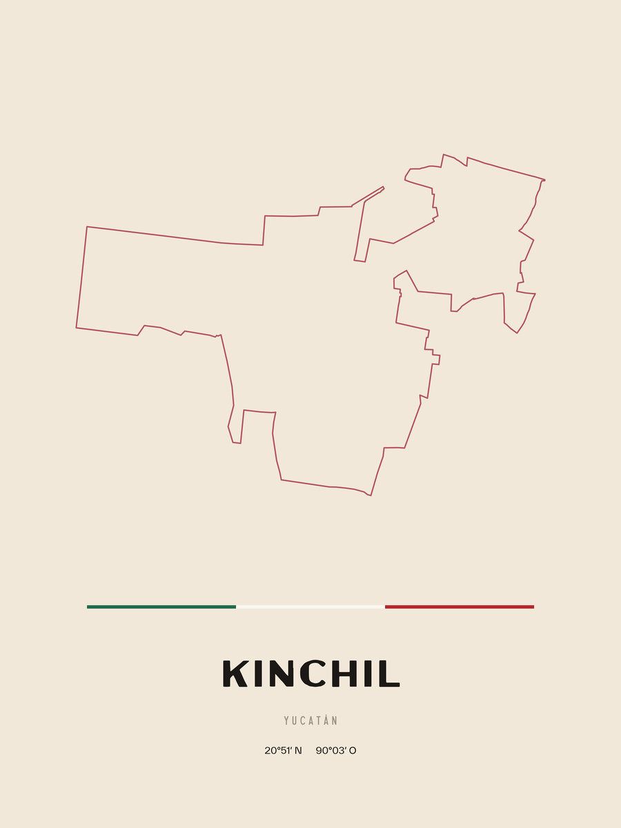 Framed poster of Kinchil, Yucatán.