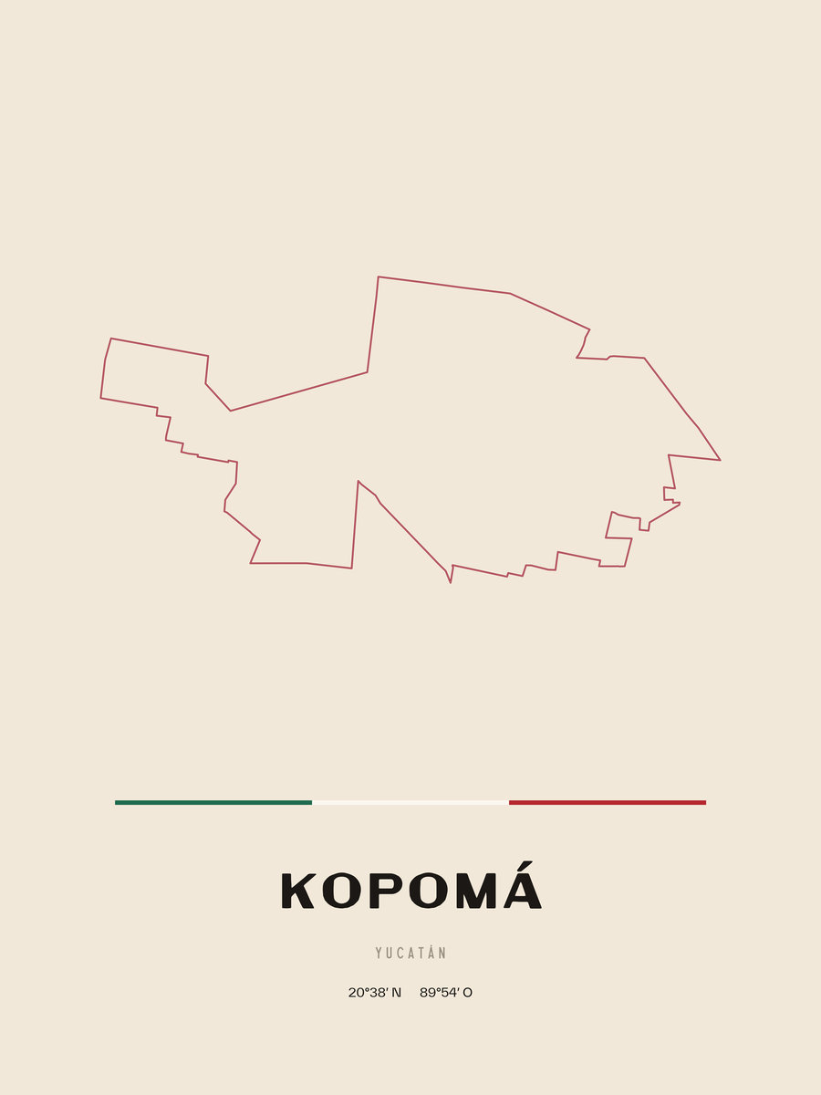 Framed poster of Kopomá, Yucatán.