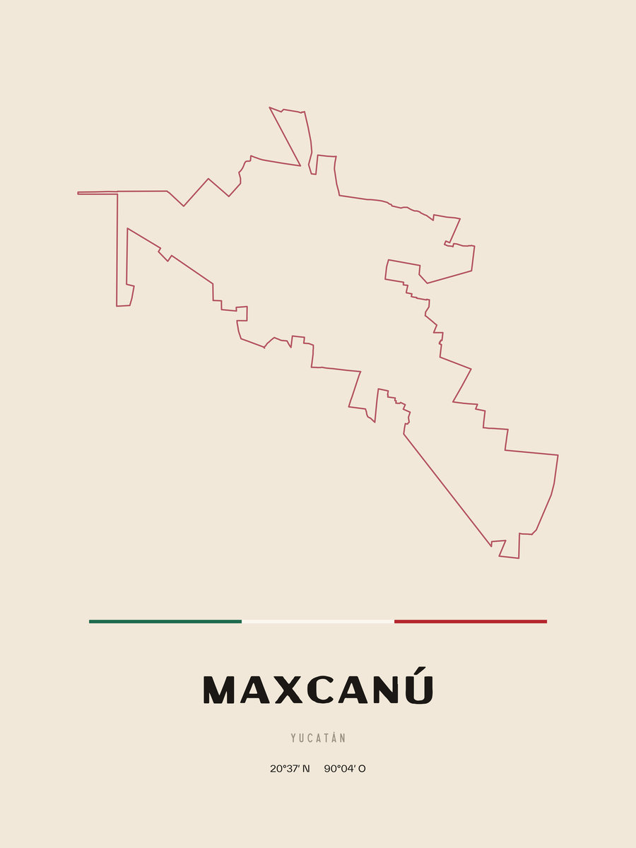 Framed poster of Maxcanú, Yucatán.