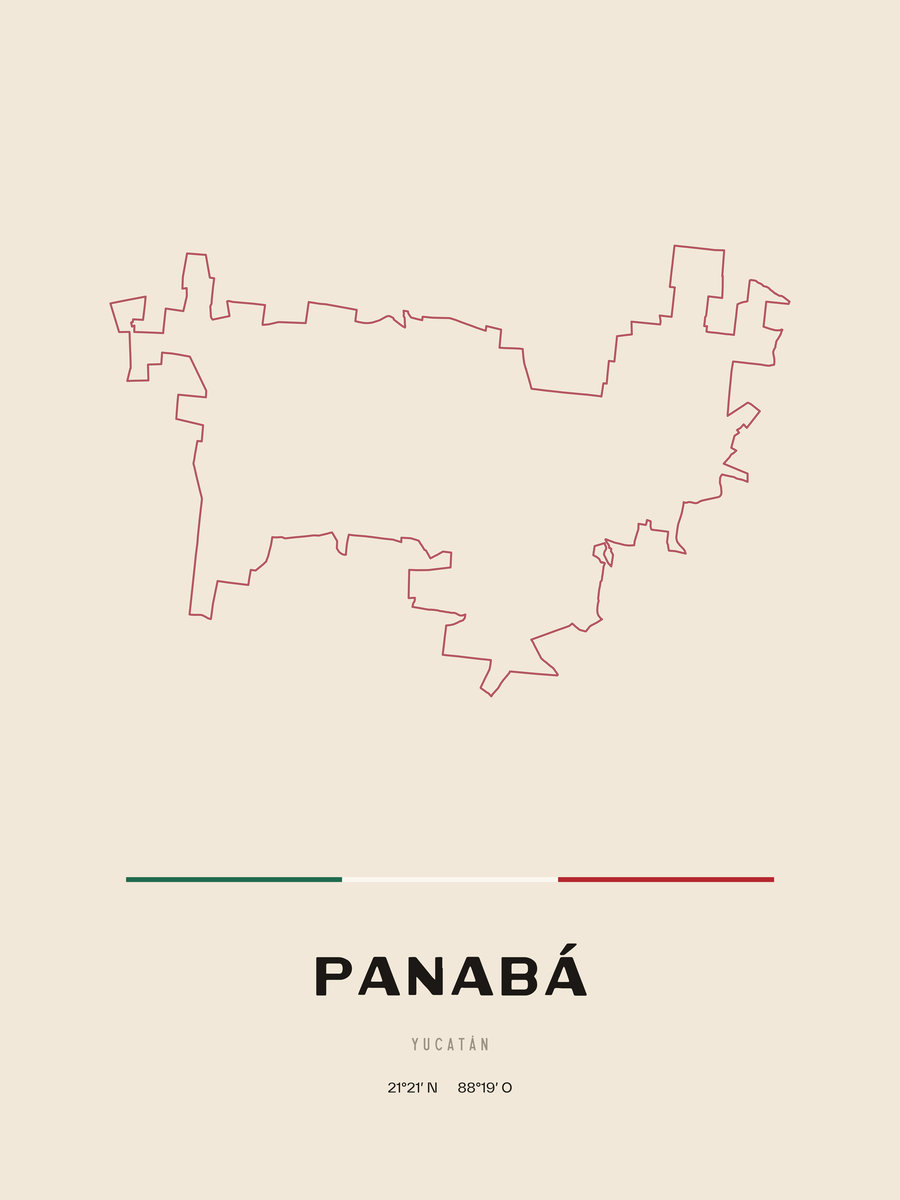 Framed poster of Panabá, Yucatán.