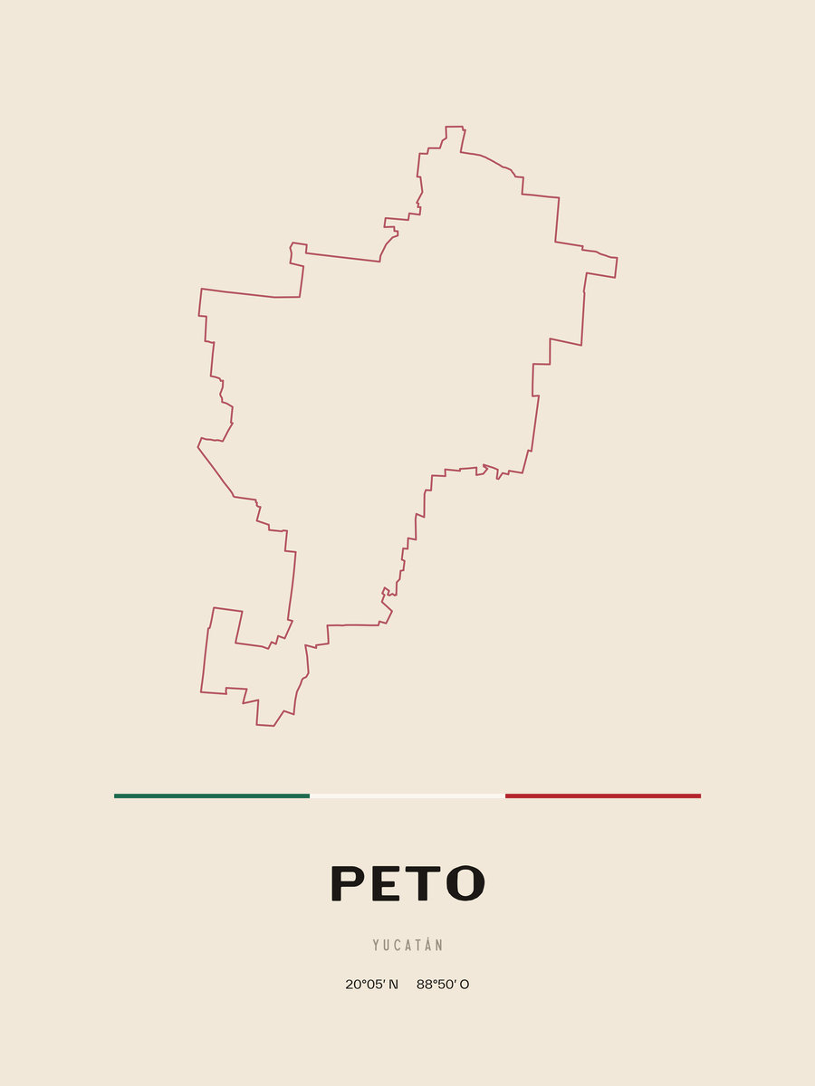 Framed poster of Peto, Yucatán.