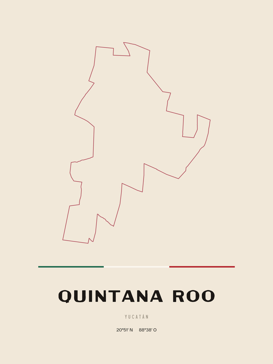 Framed poster of Quintana Roo, Yucatán.