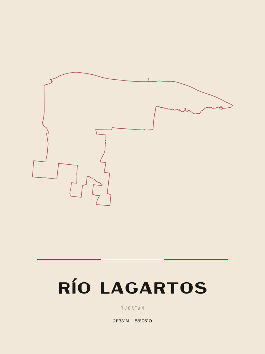 Framed poster of Río Lagartos, Yucatán.