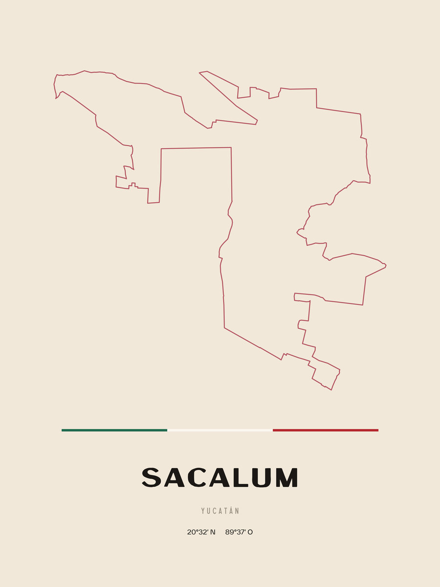 Framed poster of Sacalum, Yucatán.