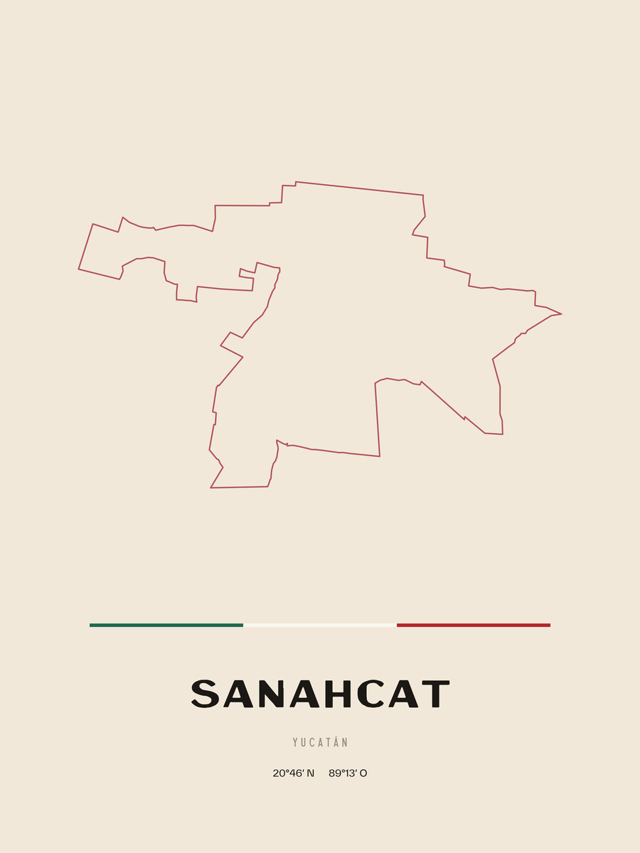 Framed poster of Sanahcat, Yucatán.