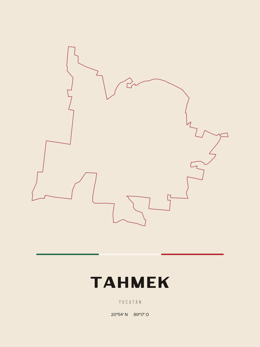 Framed poster of Tahmek, Yucatán.