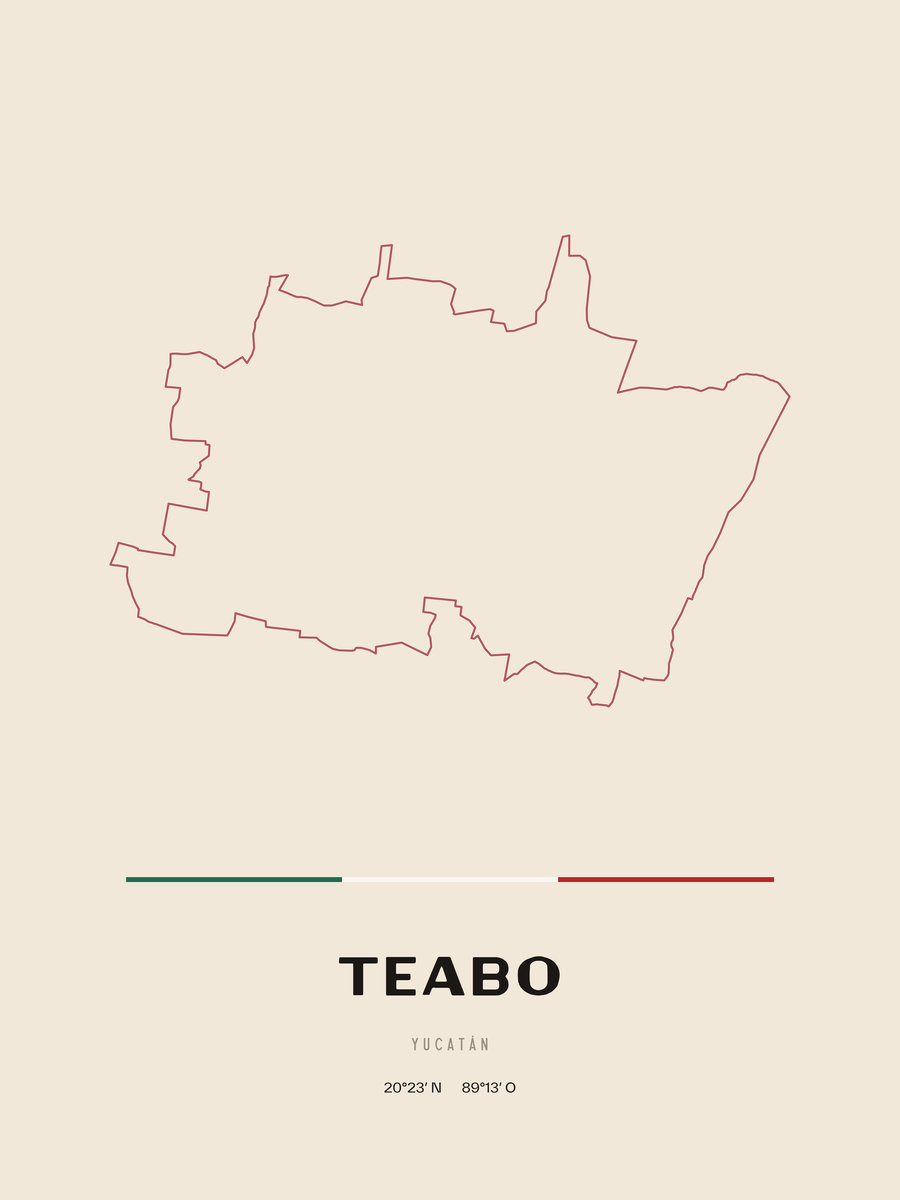 Framed poster of Teabo, Yucatán.