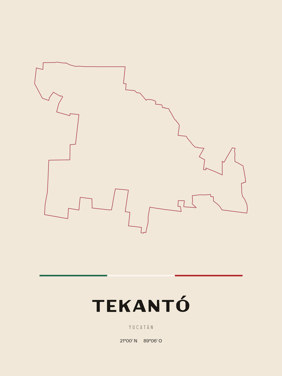 Framed poster of Tekantó, Yucatán.