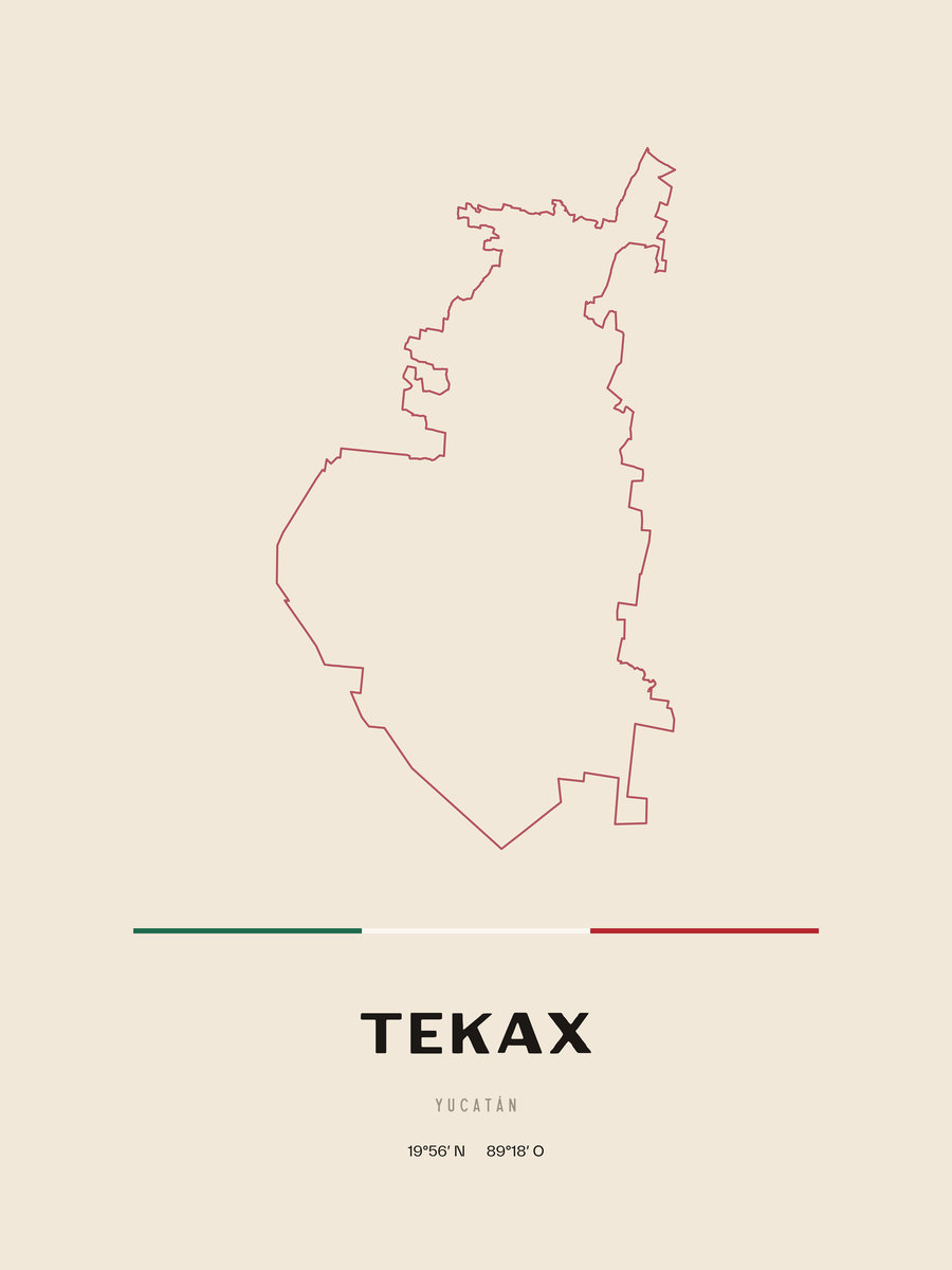 Framed poster of Tekax, Yucatán.