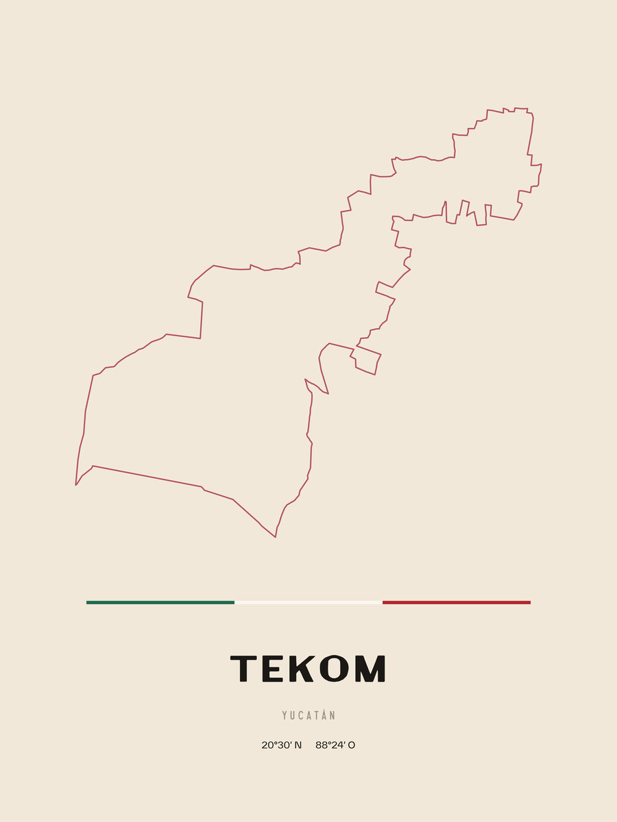 Framed poster of Tekom, Yucatán.