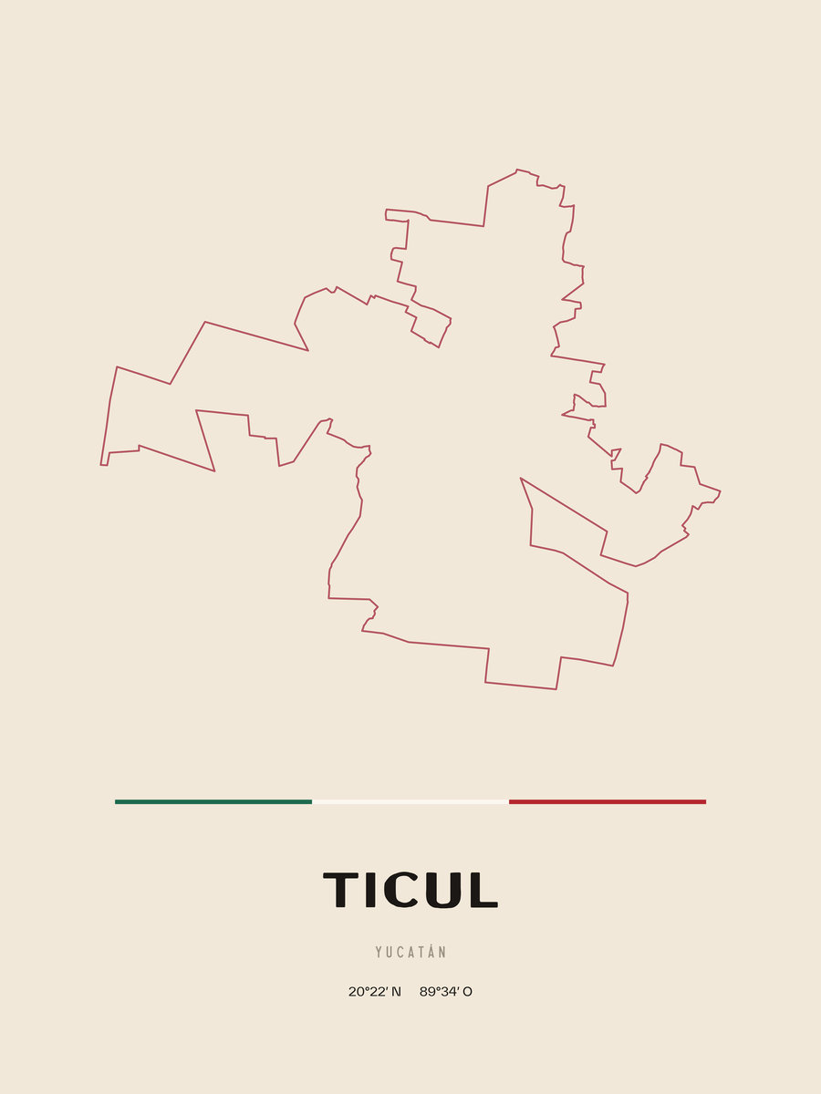 Framed poster of Ticul, Yucatán.