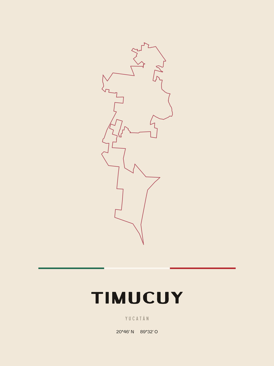 Framed poster of Timucuy, Yucatán.